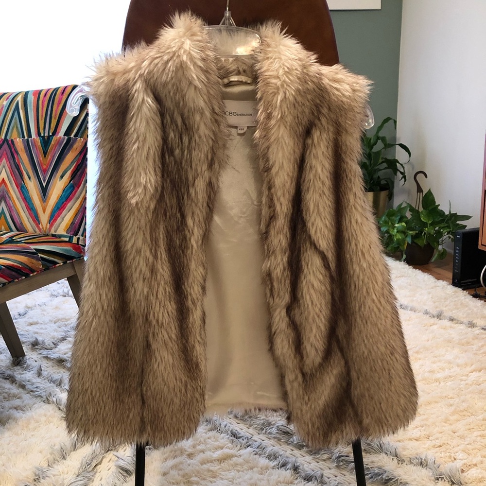 BCBGeneration Faux Fur Vest